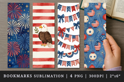 4th of july bookmarks printable sublimation bookmark design Product Image 1