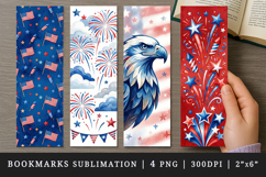 4th of july bookmarks printable sublimation bookmark design Product Image 1