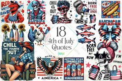 4th of July Quotes Sublimation Clipart Product Image 1