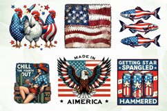 4th of July Quotes Sublimation Clipart Product Image 2