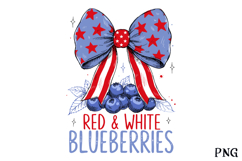 4th of July Red White Blueberries PNG Product Image 1