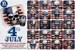 4th Of July Skull Sublimation Mouse Pad PNG Bundle Product Image 1