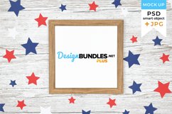 Square Frame Mockup 4th of July | USA Mock-up JPG PSD Product Image 1