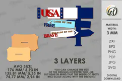 4th Of July Stand Decor Lasercut. Patriotic Signs SVG Product Image 2