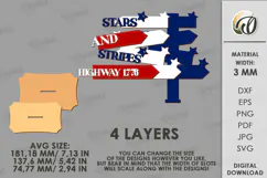 4th Of July Stand Decor Lasercut. Patriotic Signs SVG Product Image 2
