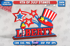 4th of July Stands Laser Cut Bundle, Layered Patriotic Decor Product Image 4