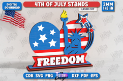 4th of July Stands Laser Cut Bundle, Layered Patriotic Decor Product Image 6