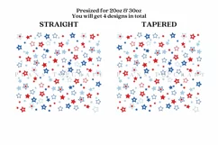 4th of july star pattern skinny tumbler sublimation wrap with high resolution 300 DPI and transparant background perfect for 20oz and 30oz skinny tumb