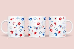 4th of july stars coffee mug sublimation wrap glass mug wrap svg presized for 11oz and 15oz glass mug are sublimation files