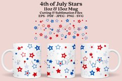 4th of july stars coffee mug sublimation wrap glass mug wrap svg presized for 11oz and 15oz glass mug are sublimation files