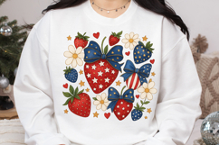 4th of July PNG Strawberry Clipart | Sublimation Design Product Image 1