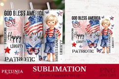 4th of july png sublimation design being used as a 20 oz skinny tumbler wrap print