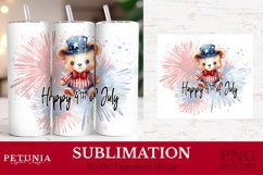 4th of july png sublimation design being used as a 20 oz skinny tumbler wrap print