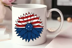 4th of July sunflower SVG , Independence Day SVG, USA SVG Product Image 2
