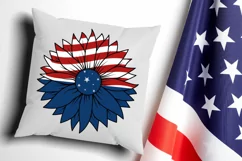4th of July sunflower SVG , Independence Day SVG, USA SVG Product Image 3