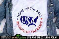 4th of July SVG Home of the Free Because of the Brave SVG Product Image 3