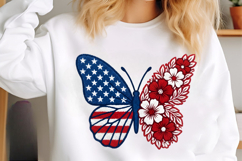 4th of July Png, American Flag Butterfly Product Image 2