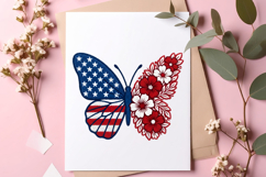 4th of July Png, American Flag Butterfly Product Image 3