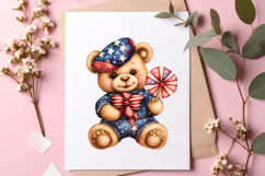 4th Of July Teddy Bear Clipart Product Image 2