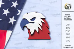 4th of July Tiered Tray Decor Lasercut. Home Decor SVG Product Image 3