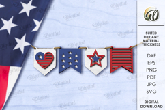 4th of July Tiered Tray Decor Lasercut. Home Decor SVG Product Image 9