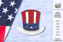 4th of July Tiered Tray Decor Lasercut. Home Decor SVG Product Image 4