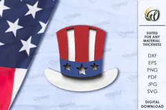 4th of July Tiered Tray Decor Lasercut. Home Decor SVG Product Image 4