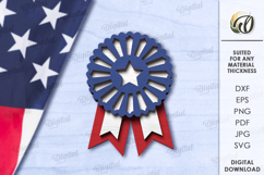 4th of July Tiered Tray Decor Lasercut. Home Decor SVG Product Image 5