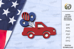 4th of July Tiered Tray Decor Lasercut. Home Decor SVG Product Image 6