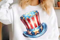 4th Of July Top Hat Sublimation Clipart Product Image 3