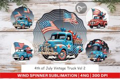 Wind Spinner 4th of July Vintage Truck Product Image 1