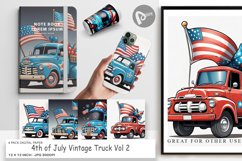 Digital Paper 4th of July Vintage Truck Product Image 1