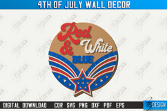 4th Of July Wall Decor Laser Cut, Patriotic Welcome Sign SVG Product Image 2