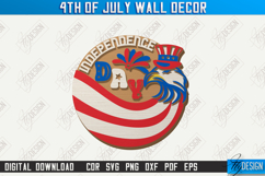 4th Of July Wall Decor Laser Cut, Patriotic Welcome Sign SVG Product Image 3
