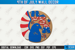 4th Of July Wall Decor Laser Cut, Patriotic Welcome Sign SVG Product Image 4