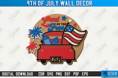 4th Of July Wall Decor Laser Cut, Patriotic Welcome Sign SVG Product Image 8