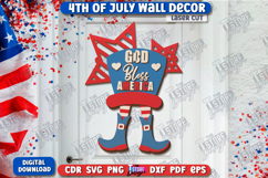 4th of July Wall Décor Laser Cut | Independence Day | CNC Product Image 1