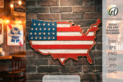4th Of July Signs Bundle Laser Cut. Wall Decor SVG Product Image 2