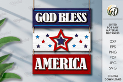 4th of July Wall decor Bundle Lasercut. Home Decor SVG Product Image 2