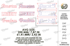 4th of July Wall decor Laser Cut. Home Decor SVG Product Image 2