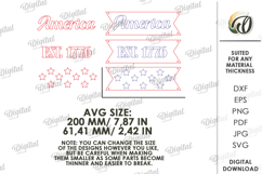 4th of July Wall decor Laser Cut. Home Decor SVG Product Image 2