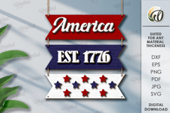 4th of July Wall decor Bundle Lasercut. Home Decor SVG Product Image 4