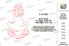 4th Of July Sign Laser Cut. Wall Decor.American Flag Hat SVG Product Image 2