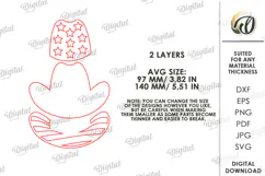 4th Of July Sign Laser Cut. Wall Decor.American Flag Hat SVG Product Image 2