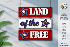 4th of July Wall decor Bundle Lasercut. Home Decor SVG Product Image 8