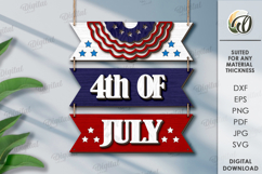 4th of July Wall decor Bundle Lasercut. Home Decor SVG Product Image 9