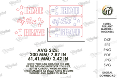 4th of July Wall decor Laser Cut. Home Decor SVG Product Image 2