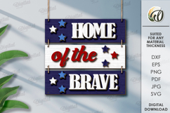 4th of July Wall decor Bundle Lasercut. Home Decor SVG Product Image 10