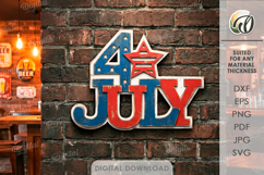 4th Of July Signs Bundle Laser Cut. Wall Decor SVG Product Image 10