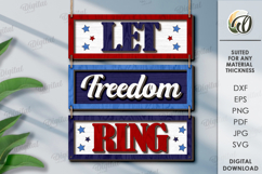 4th of July Wall decor Bundle Lasercut. Home Decor SVG Product Image 11
